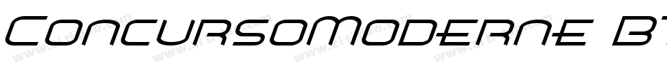 ConcursoModerne BTN Lt Oblique字体转换